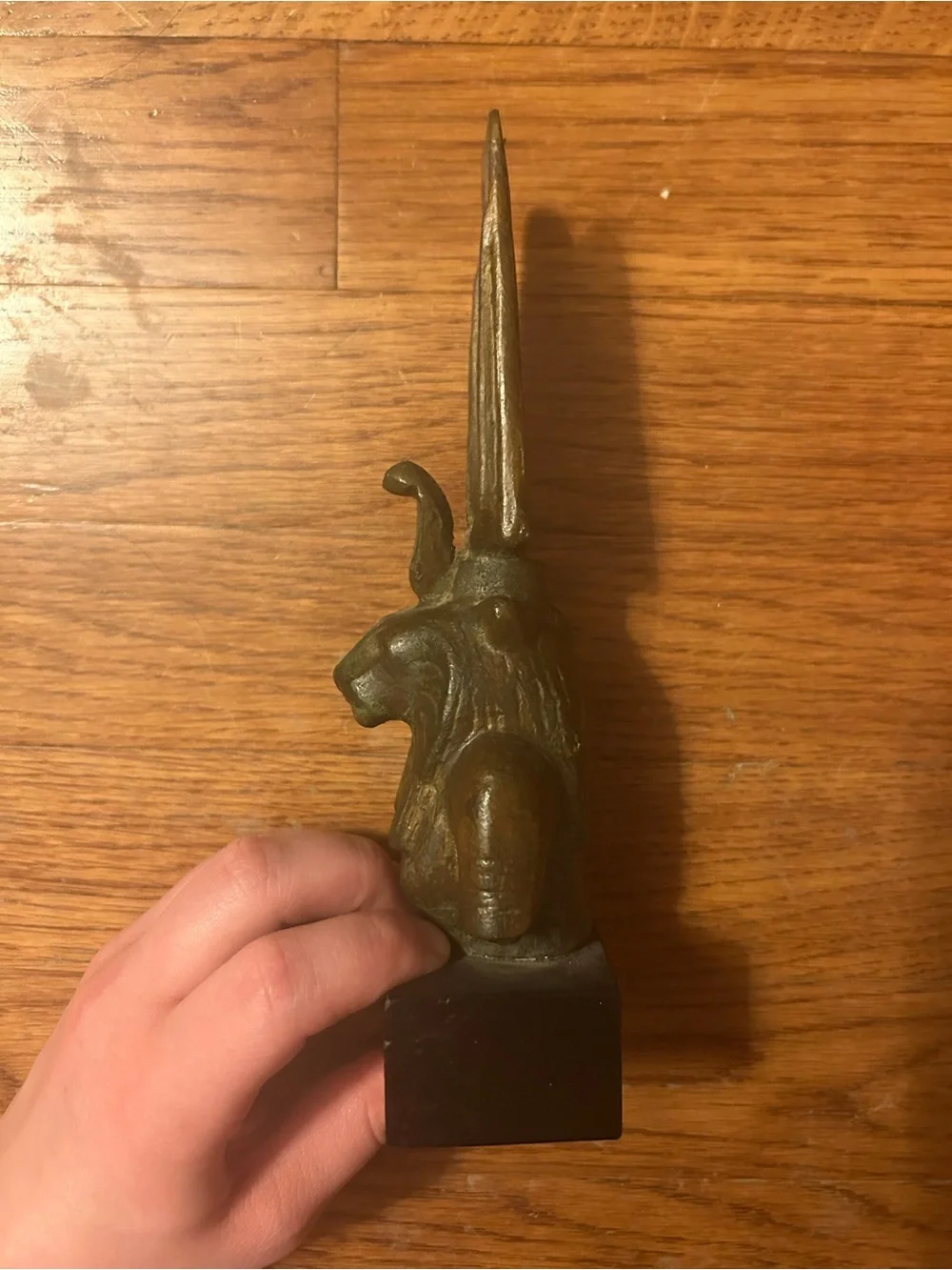 Mini Brown Metal Statue of the Egyptian God Anubis (God of the Underworld)